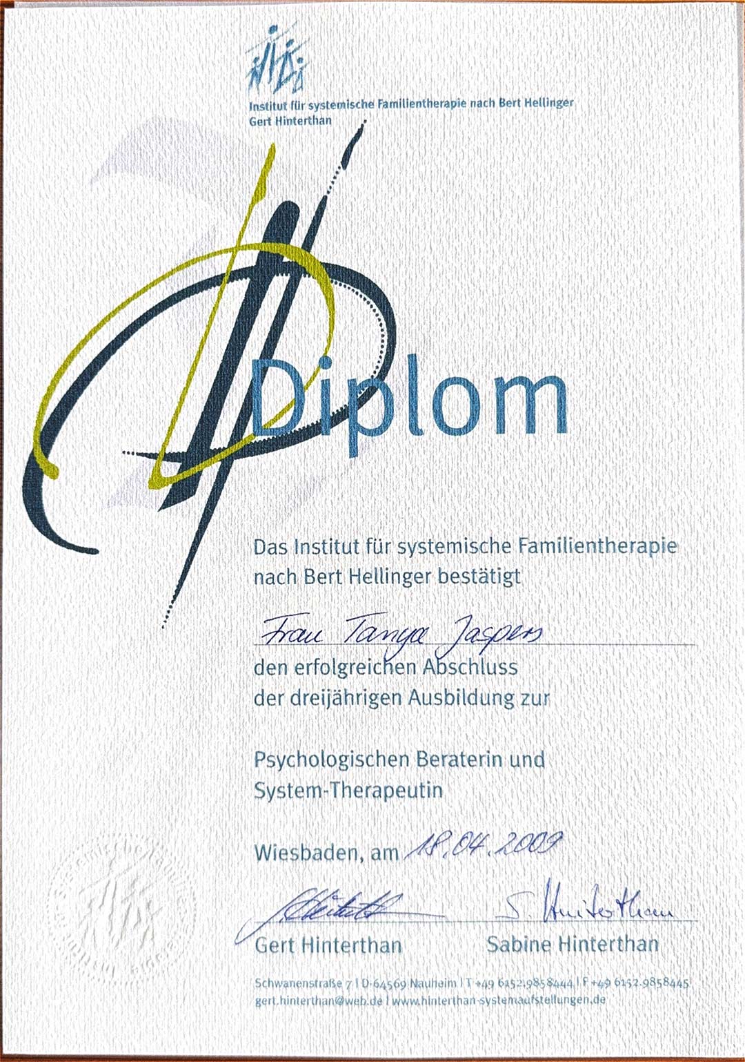 Diplom Tanya Jaspers Coach